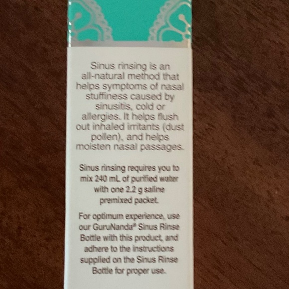 GuruNanda PreMixed Saline Packets for Nasal Rinse (8 Count), All Natural Sinus R - Picture 3 of 8